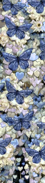 Free butterfly bookmarks of a butterfly with light blue and white